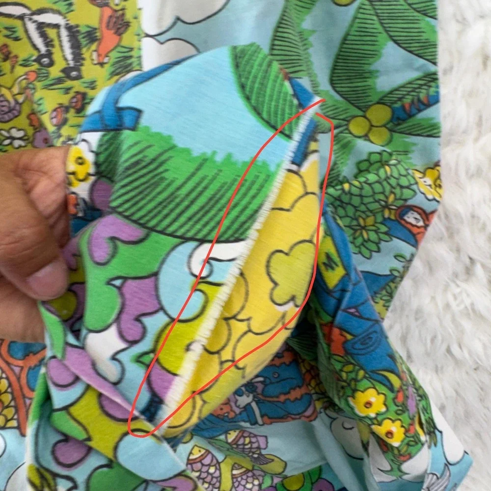 Sears Vintage Noahs‎ Ark Pillowcase Standard Multi Rainbow Psychedelic Retro 70s